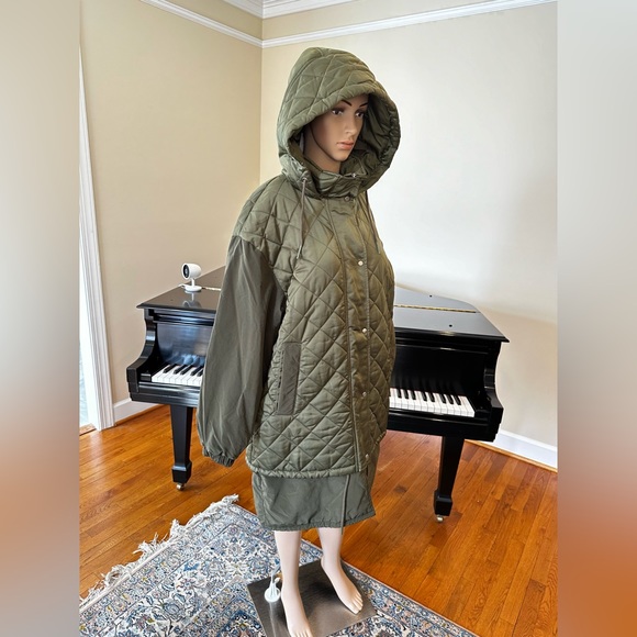 NWT Luxe Minimalist Timeless Zara Water Resistant Hooded Quilted Coat - Picture 13 of 17